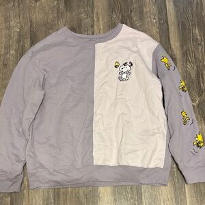 Peanuts Light Lavender Crewneck Sweatshirt